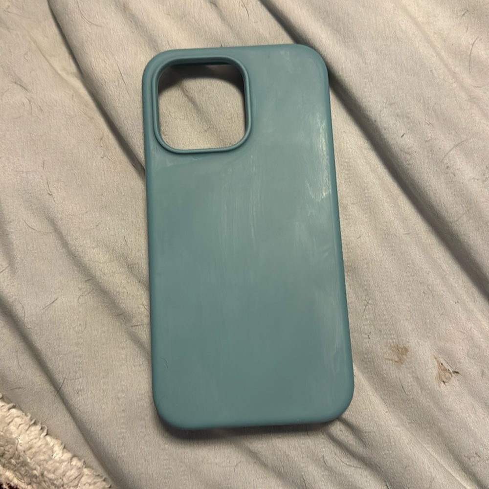 iPhone 13 Pro case blue soft case used a little